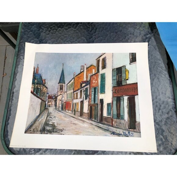 Vintage Art Prints MONTMARTRE SCENES By Utrillo Set of 4 - Picture 3 of 10